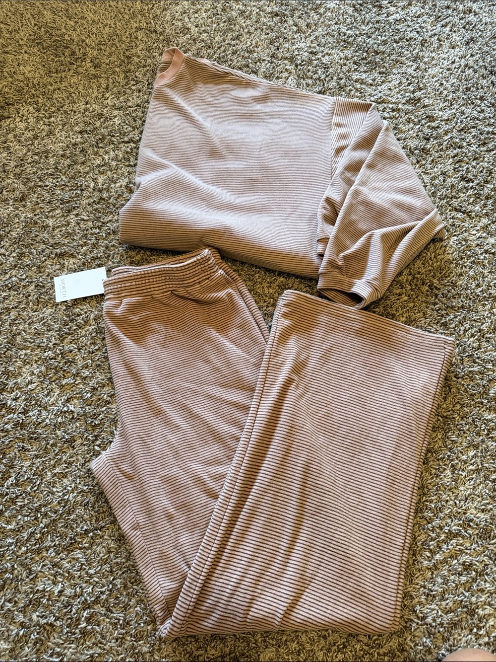 Worth Collective Ribbed Lounge Set - Dusty Mauve